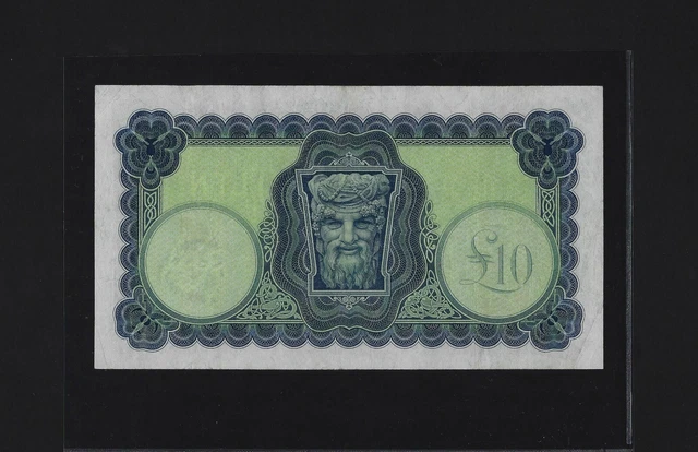 Ireland Republic Eire 10 POUNDS 1970 P-66 VF++ RARE DATE - NICE NUMBER 2