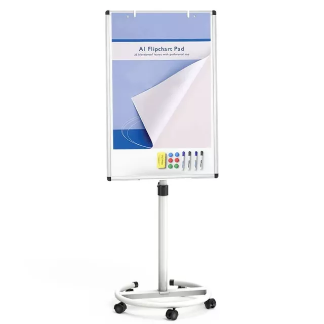 VIZ-PRO Magnetic Whiteboard Easel 36 x 24 Height Adjustable for School  Office