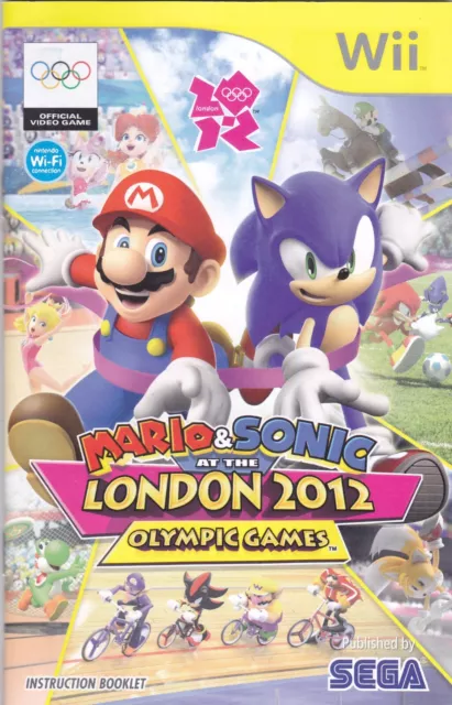 NINTENDO Wii INSTRUCTION BOOKLET TO SUIT : MARIO & SONIC LONDON 2012 OLYMPICS