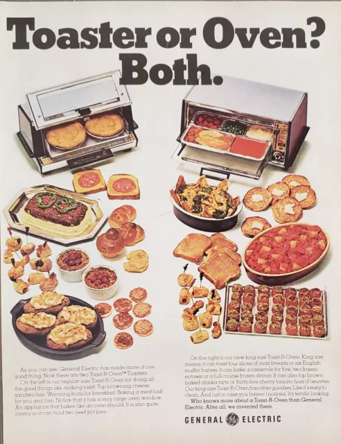 1972 General Electric Toaster & Toast-R-Oven King Size Print Ad