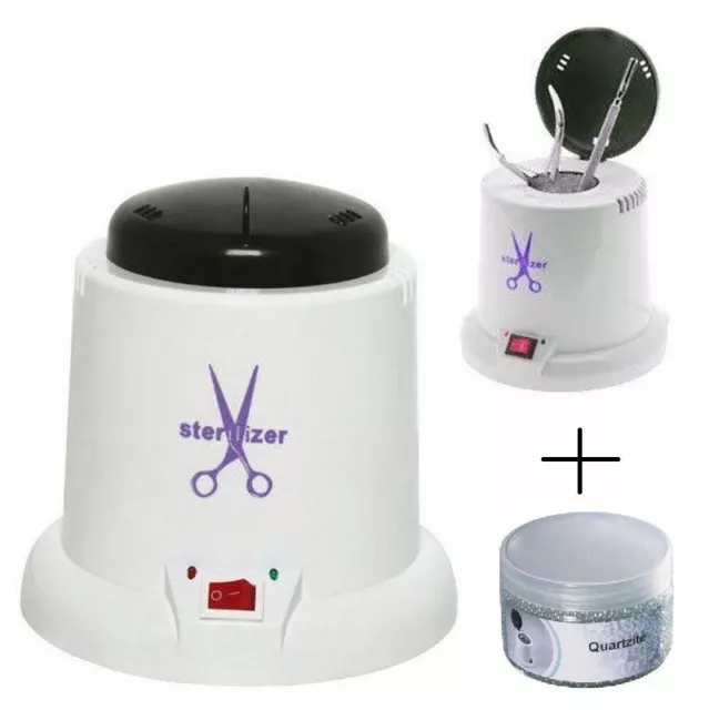 Sterilizzatore Professionale Al Quarzo Microsfere Nail Art Utensili + Ricarica