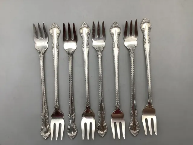 Sterling “English Gadroon” Gorham, 1939,  8 Cocktail Forks, 136.7 Grams, No Mono