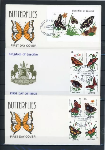 Lesotho 825-832, Block 71 Schmetterling Ersttagesbrief/FDC #JW634