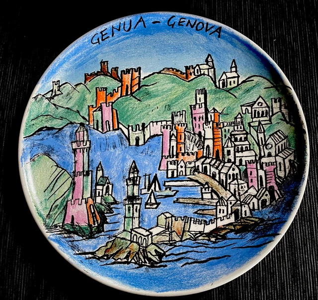 " E.LUZZATI " LELE  grande piatto GENUA GENOVA