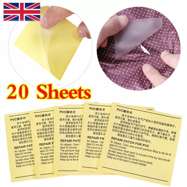 20 Pack Adhesive Repair PatchesHeavy Duty Spa Pool leak Kit Lazy Rub UK