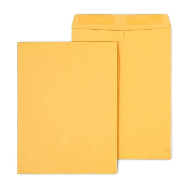 Texan Envelopes Gummed Kraft Catalog Envelopes 10" x 13" Brown 500/BX 32 lb