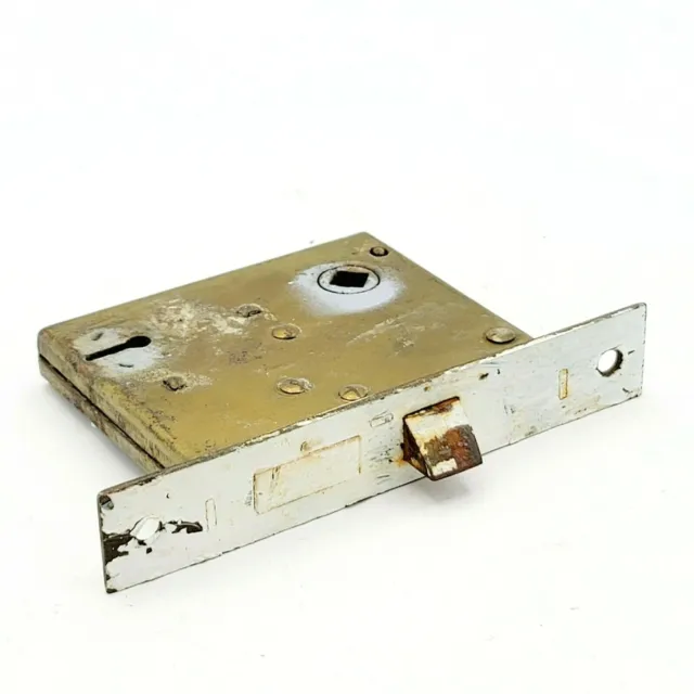 Vintage Cast Iron Door Mortise Lock Salvage Hardware  B121
