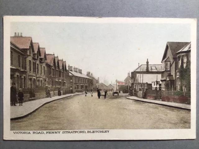Postcard  Victoria Road  Fenny Stratford Bletchley  Buckinghamshire