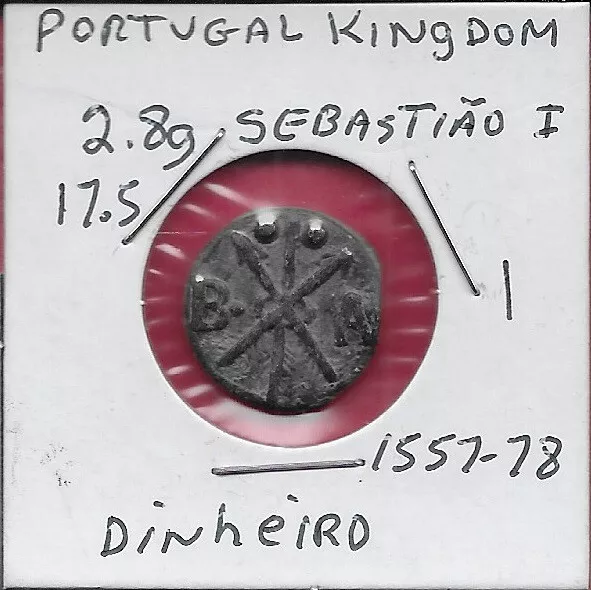 India,Portuguesa,Malacca 1 Dinheiro=0,4 Reais 1557-78 King D.sebastiao I,Malaca