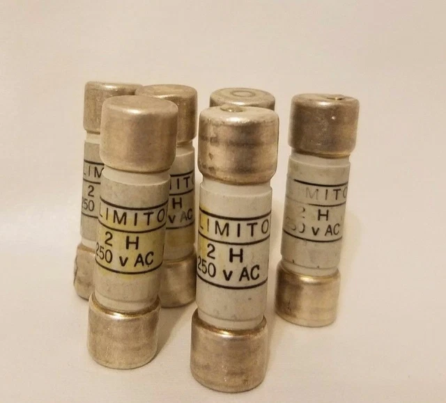 Lot De 6 Gould Ferraz Shawmut Limiteur 2H 250V AC Fusibles 3 T 85 692 T85692