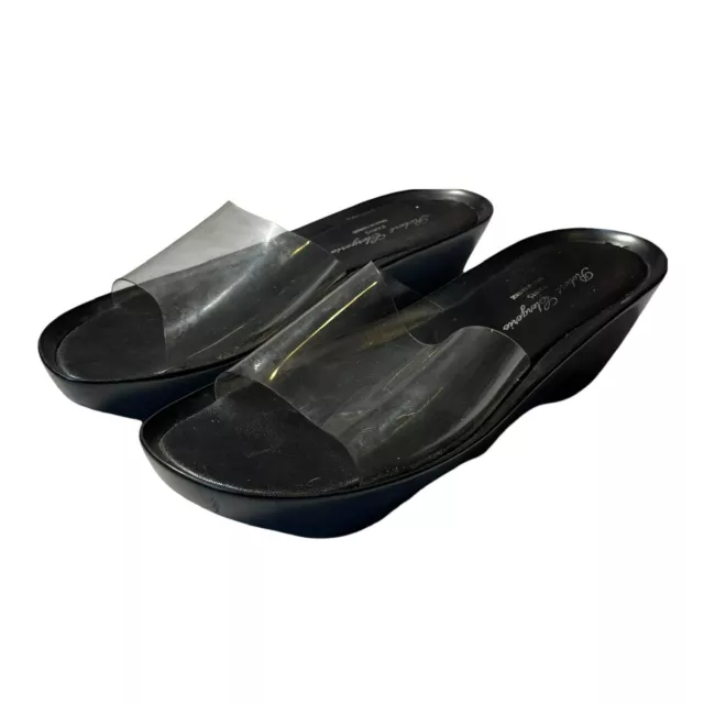 Robert Clergerie Sandals Pvc Clear Slides Platform Black