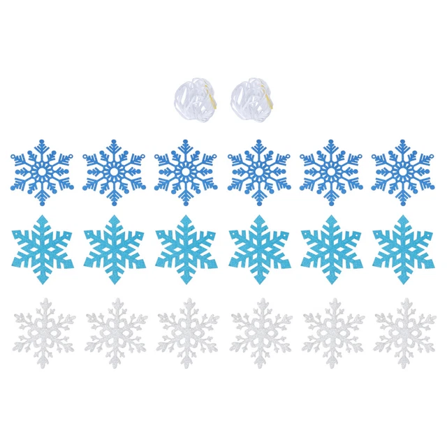2 Sets Frohe Weihnachten Banner Girlande Weihnachten Schneeflocke Streamer 2