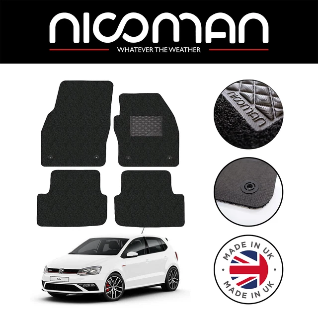 VW POLO MK6 2018 GENUINE DELUXE Fitted Rubber Car Mats Black Floor Set £36.99 PicClick UK