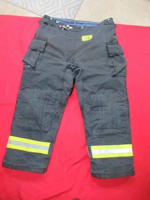 BLACK MORNING PRIDE Fire Fighter Turnout PANTS 44 X 31 BUNKER GEAR RESCUE TOW