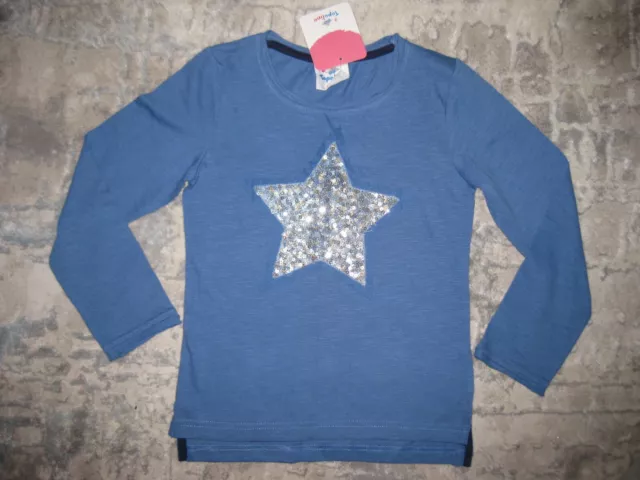 Topolino Langarmshirt Mädchen Blau Gr. 122 NEU