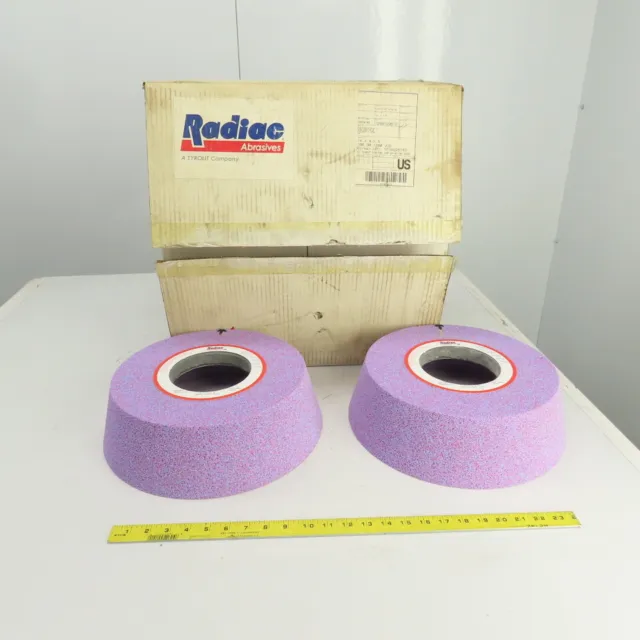 Radiac Abrasives 34226742 14" x 4" x 5" Conical Cup Grinding Wheel 7BP30 Lot/2