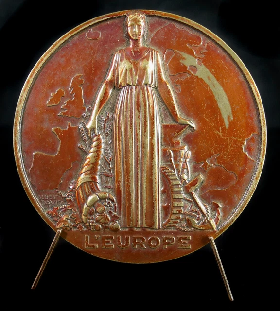 TROISIÈME RÉPUBLIQUE Plaquette en bronze argenté, Mines de Lens fme