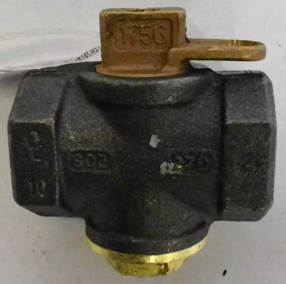 McDonald Two Way Shut Off Valve Cast Iron & Brass 1 1/4" Threads 175G