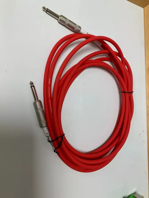 Fender Original Series Fiesta Red 15ft Jack - Jack Instrument Guitar Cable