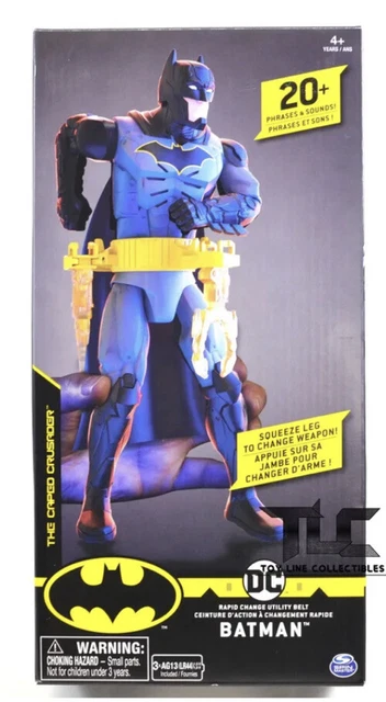 Batman Cape Crusader 12" Figure Rapid Change Utility Belt Electronic Sounds