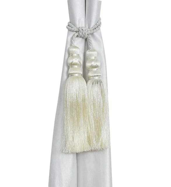 Beautiful Tassel Rope Curtain Holders TieBacks for Home decor Off-White Set of 6 3