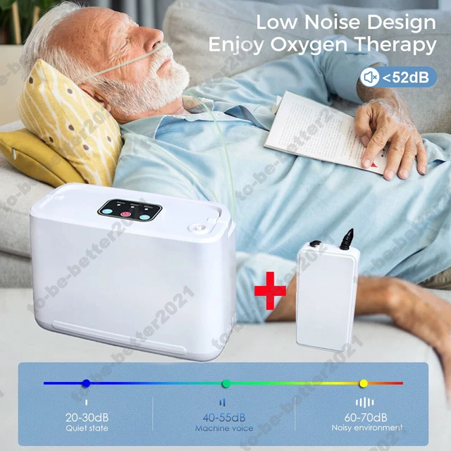 3L PORTABLE OXYGEN Generator Machine+2pcs 2500mah Battery Kit For ...