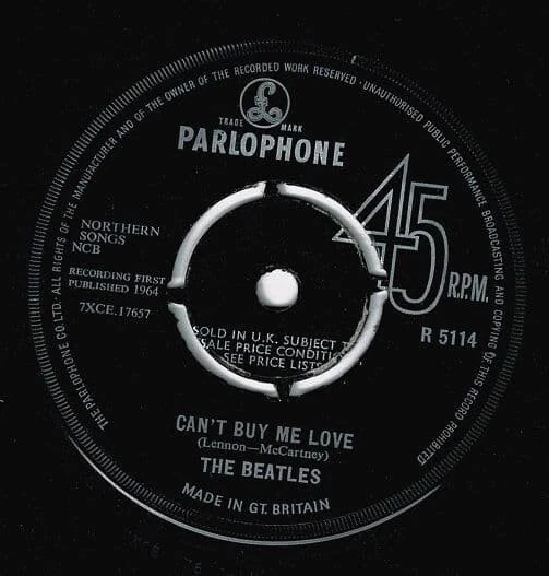 THE BEATLES CAN'T Buy Me Love Vinyl Record Single 7 Inch Parlophone ...
