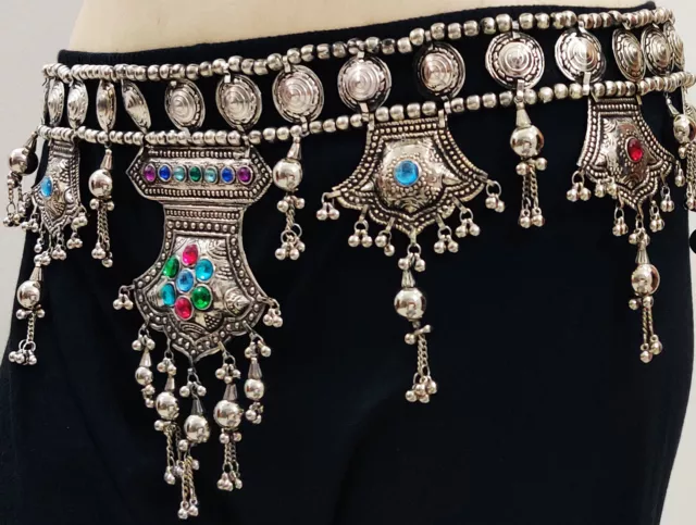 Tribal Fashion Belly Dance Hip Waist Jewelry Wrap Medallion Banjara Handcrafted