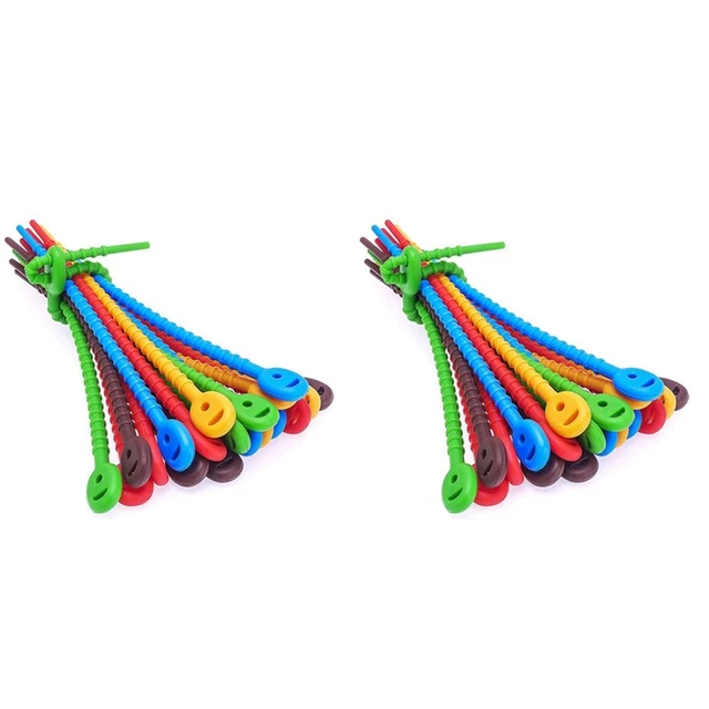 40 pz in silicone, cravatte con cerniera resistenti, clip sigillatura borsa, BO8L6