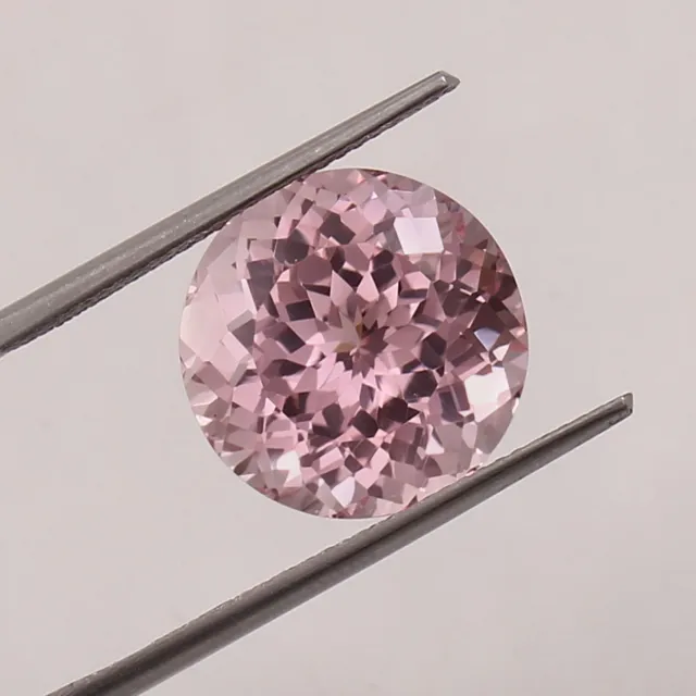 AAA Natural Flawless Mozambique Morganite Loose Round Gemstone Cut 4.10 Ct