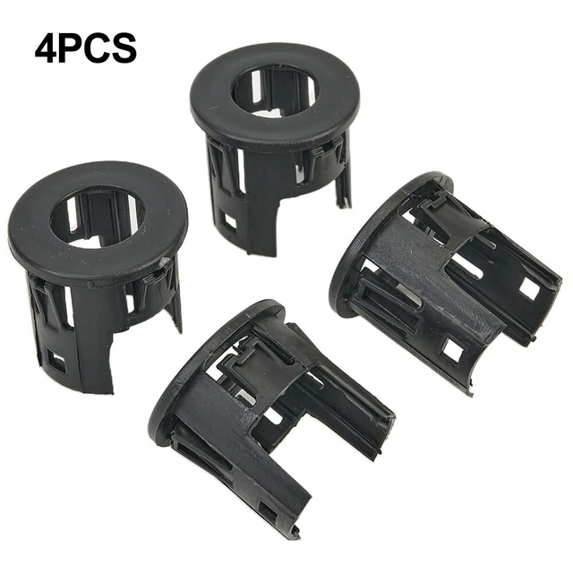 Set Of 4 Rear Parking Sensor Bezels For 2015-2020 Ford F-150 – Black Plastic Clip-On Retainers