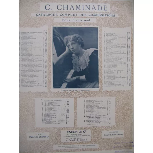 CHAMINADE Cécile Fileuse Piano 1886