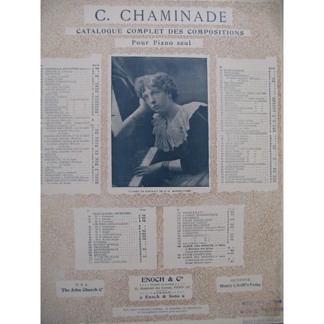 CHAMINADE Cécile Fileuse Piano 1886