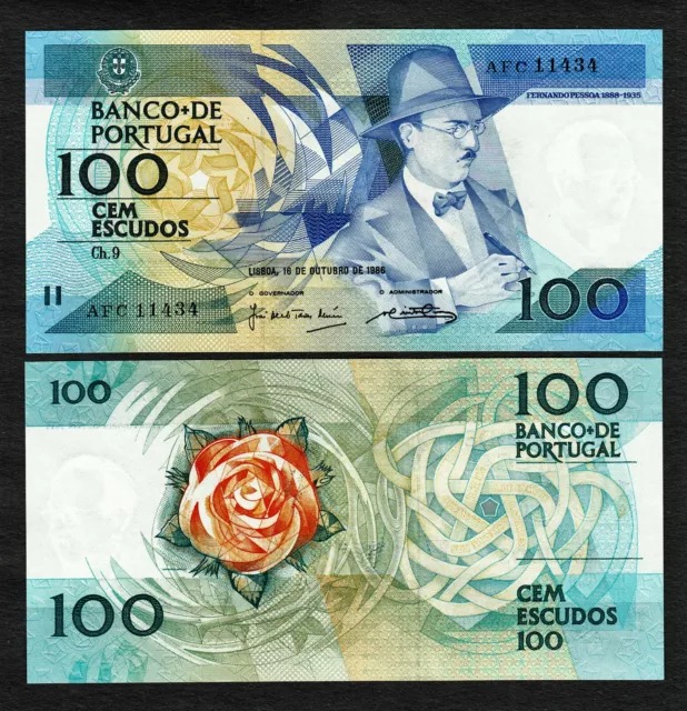 Portugal 100 Escudos 1986 Pick-174b Original UNC