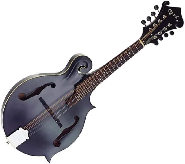 Ozark Mandoline F Modell halbglänzend transparent schwarz mit Gigbag 2355BK