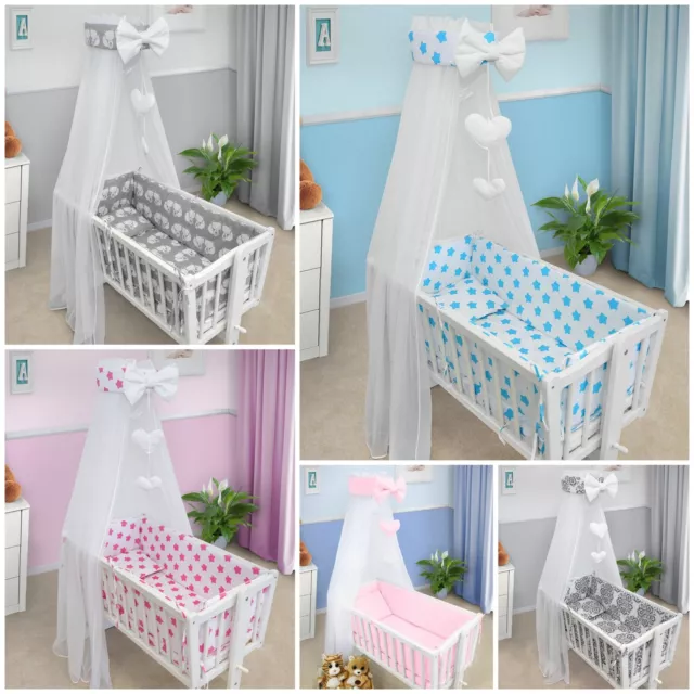 Baby Nursery Canopy Drape Mosquito Net With Holder To Fit Crib