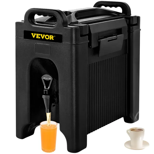 VEVOR 9.5L Insulated Beverage Dispenser Hot/Cold Drink Dispenser Beverage Holder