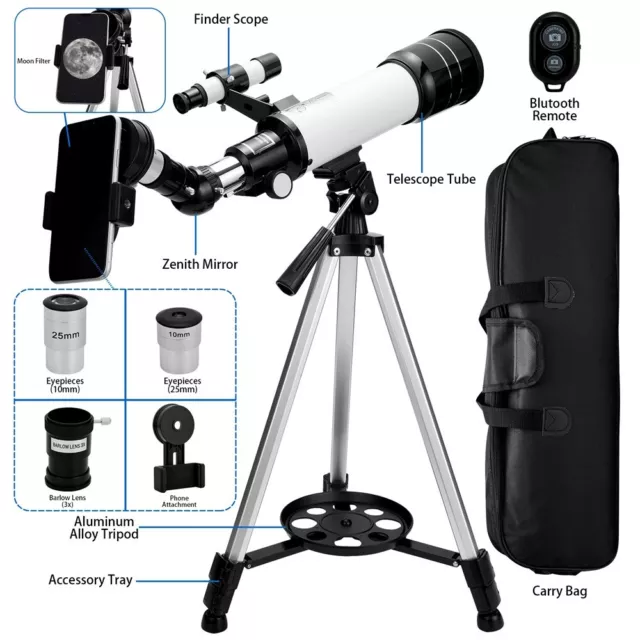 Professional Astronomical Telescope with High Tripod Travel Bag Space Watching