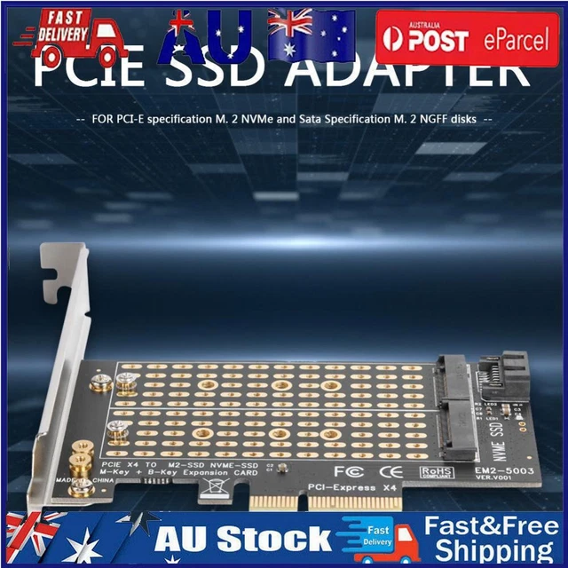 M+B Key M.2 NVME SSD to PCIE SATA Adapter Expansion Card for 2230 2242 2260 2280