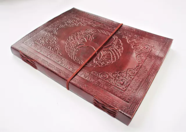 Large Leather Bound Journal Tree of life Spell Book Handmade Notebook  Sketchbook