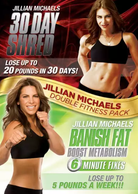 Jillian Michaels Double Fitness Pack: 30 Day Shred & Banish Fat Boost (Dvd (