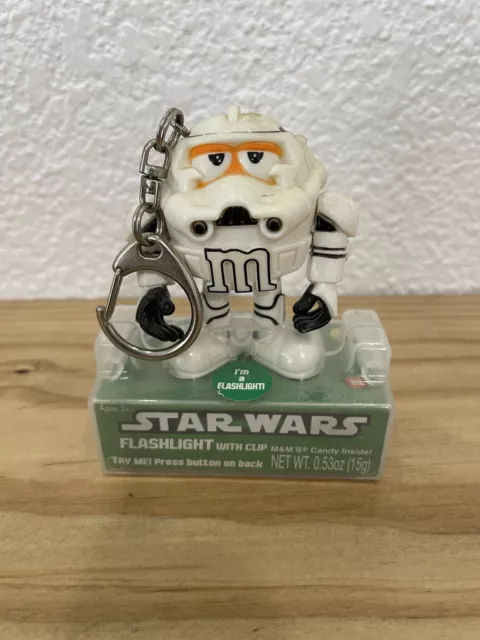 M & M Star Wars Stormtrooper Flashlight Key Chain NEW - candy removed