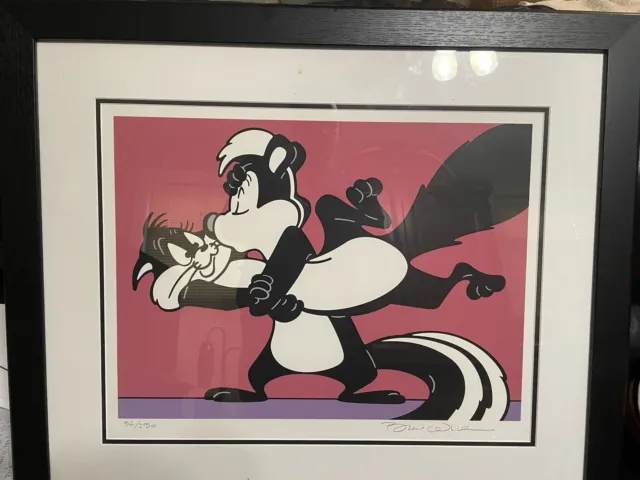 Warner Brothers Pepe Le Pew Limited Edition Art Brenda White 1999  32/250