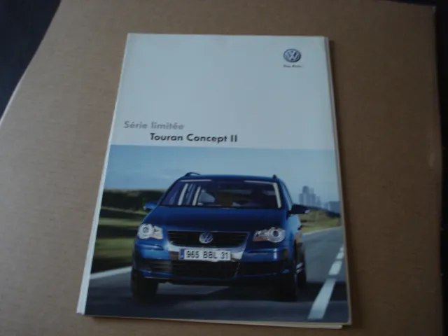 catalogue Volkswagen  touran  concept II -  8/ 2008 - série  limitée