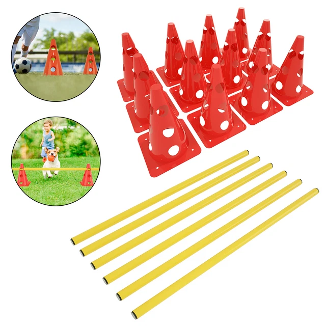 Set ostacoli a innesto agilità addestramento cani 6 pz set ostacoli conici allenamento di coordinazione