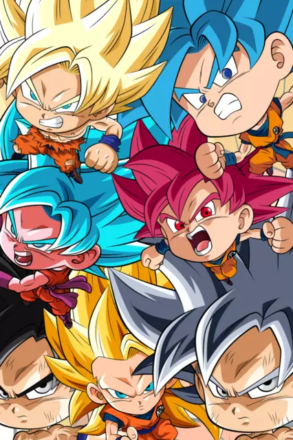 Dragon Ball GT Poster Gogeta SSJ4 Vegeta Goku 12in x 18in Free