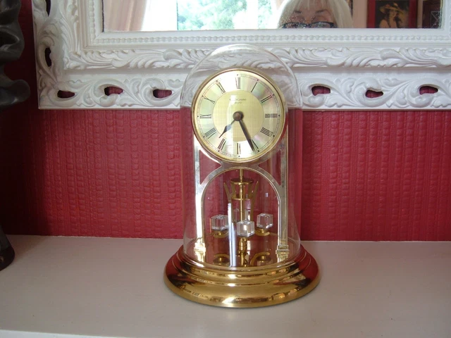 VINTAGE GLASS DOME CLOCK Anniversary/Quartz FOR REPAIR