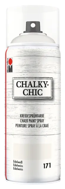 Pintura en aerosol de tiza MARABU pintura de tiza CHALKY-CHIC 400 ml lata en aerosol mate resistente a la limpieza