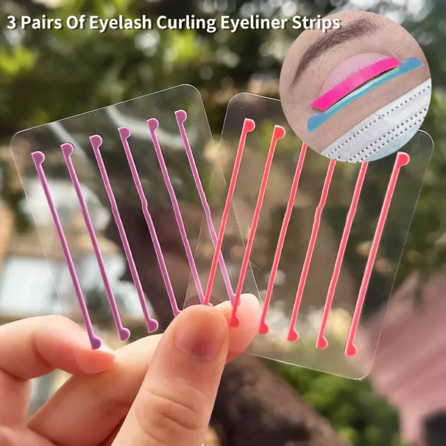 3Pairs Eyelash Perm Stripe Pad Semi-Permanent Eyelash Silicone Perming Tools