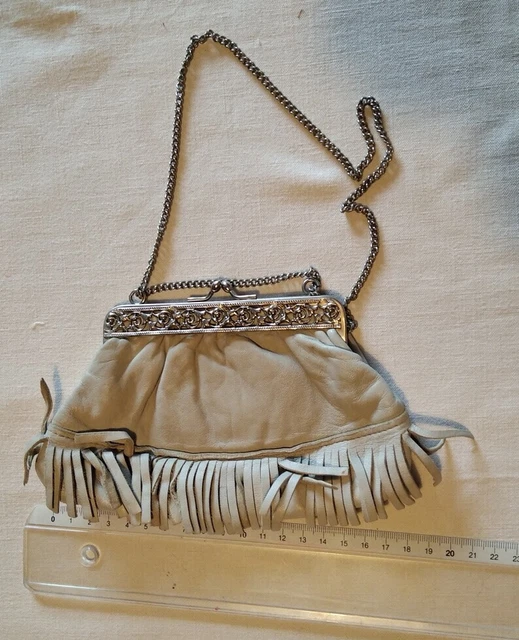 Pochette De Soirée Brodée Perles - Rose - Fait Main En Inde - Vintage Et élégante